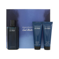 Cool Water By Davidoff 3 Piece Gift Set - 4.2 Oz Eau De Toilette Spray, 2.5 Oz All-In-One Shower Gel , 2.5 Oz After Shave Balm For Men - Gift Set (3616304957529)