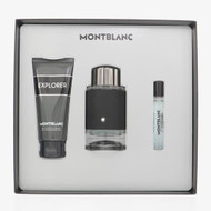 Mont Blanc Explorer By Mont Blanc 3 Piece Gift Set - 3.3 Oz Eau De Parfum Spray, 0.25 Oz Eau De Parfum Spray, 3.3 Oz All - Over Shower Gel For Men - Gift Set (3386460132251)