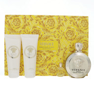 Versace Eros Pour Femme By Versace 4 Piece Gift Set - 3.4 Oz Eau De Parfum Spray, 0.17 Oz Eau De Parfum Spray, 3.4 Oz Bath & Shower Gel, 3.4 Oz Body Lotion For Women - Gift Set (8011003889105)