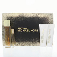 Michael Kors Sexy Amber 4 Piece Gift Set with 3.4 Oz by Michael Kors NEW For