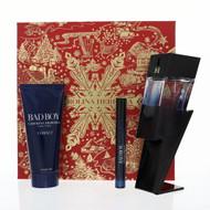 Bad Boy Cobalt By Carolina Herrera 3 Piece Gift Set - 3.4 Oz Eau De Parfum Spray, 0.34 Oz Eau De Parfum Spray, 3.4 Oz Shower Gel For Men - Gift Set (8411061110126)