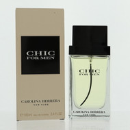 Chic 3.4 Oz Eau De Toilette Spray by Carolina Herrera Box for Men
