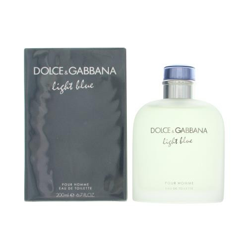 D & G Light Blue By Dolce & Gabbana 6.7 Oz Eau De Toilette Spray For Men - Box (0737052872018)