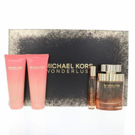 Michael Kors Wonderlust By Michael Kors 4 Piece Gift Set - 3.4 Oz Eau De Parfum Spray, 0.14 Oz Eau De Parfum Splash, 3.4 Oz Shower Gel, 3.4 Oz Body Lotion For Women - Gift Set (850049716475)