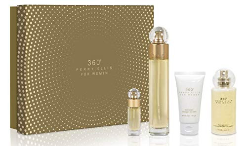 Perry Ellis 360 By Perry Ellis 4 Piece Gift Set - 3.4 Oz Eau De Toilette Spray For  -  (844061012677)