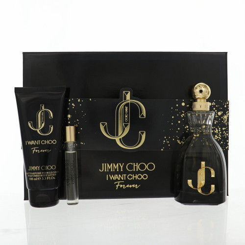 Jimmy Choo I Want Choo Forever By Jimmy Choo 3 Piece Gift Set - 3.3 Oz Eau De Parfum Spray, 0.25 Oz Eau De Parfum Spray, 3.3 Oz Body Lotion For Women - Gift Set (3386460156028)