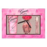 Guess Girl By Guess 3 Piece Gift Set - 3.4 Oz Eau De Toilette Spray, 6.7 Oz Body Lotion, 0.5 Oz Eau De Toilette Travel Spray For Women - Gift Set (085715330444)