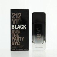 212 Vip Black By Carolina Herrera 3.4 Oz Eau De Parfum Spray For Men - Box (8411061043844)