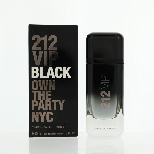 212 Vip Black By Carolina Herrera 3.4 Oz Eau De Parfum Spray For Men - Box (8411061043844)
