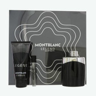 Mont Blanc Legend By Mont Blanc 3 Piece Gift Set - 3.3 Oz Eau De Toilette Spray, 0.25 Oz Eau De Toilette Spray, 3.3 Ozall - Over Shower Gel For Men - Gift Set (3386460139052)