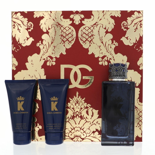 Dolce & Gabbana K By Dolce & Gabbana 3 Piece Gift Set - 3.3 Oz Eau De Parfum Spray, 1.7 Oz After Shave Balm, 1.7 Oz Shower Gel For Men - Gift Set (8057971185498)