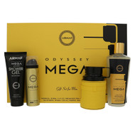 Odyssey Mega By Armaf 4 Piece Gift Set - 3.4 Oz Eau De Parfum Spray, 8.4 Oz Shampoo, 3.4 Oz Shower Gel, 1.7 Oz Perfume Bodyspray For Men - Gift Set (6294015175523)