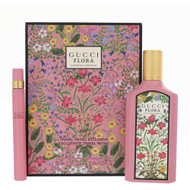 Gucci Flora Gorgeous Gardenia By Gucci 2 Piece Gift Set - 3.3 Oz Eau De Parfum Spray, 0.33 Oz Eau De Parfum Spray For Women - Gift Set (3616305250377)