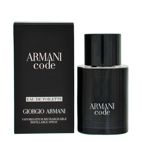 Armani Code By Giorgio Armani 1.7 Oz Eau De Toilette Refillable Spray For Men - Box (3614273636582)
