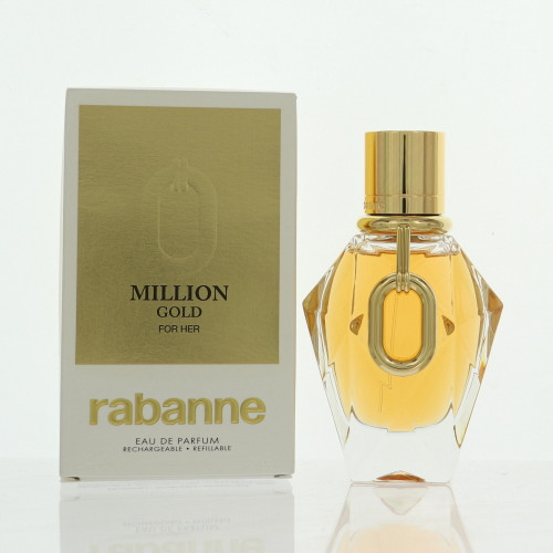 Million Gold By Paco Rabanne 1.7 Oz Eau De Parfum Refillable Spray For Women - Box (3349668630257)