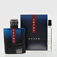 Luna Rossa Ocean By Prada 3.3 Oz Eau De Toilette Refillable Spray For Men - Gift Set (3660732649839)