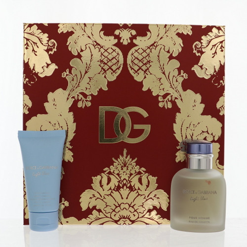 D & G Light Blue By Dolce & Gabbana 2 Piece Gift Set - 2.5 Oz Eau De Toilette Spray, 1.7 Oz Refreshing Body Cream For Men - Gift Set (8057971187461)