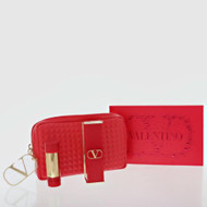 Valentino Rosso Lipstick Set With Pouch By Valentino 3.4 G 123R Falling For Nude Lipstick For Women - Gift Set (3614274250763)
