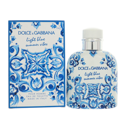 D & G Light Blue Summer Vibes By Dolce & Gabbana 4.2 Oz Eau De Toilette Spray For Men - Box (8057971183579)