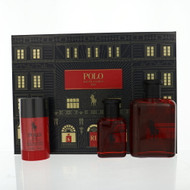 Polo Red By Ralph Lauren 3 Piece Gift Set - 4.2 Oz Eau De Toilette Spray, 1.36 Oz Eau De Toilette Spray, 2.6 Oz Alchohol Free Deodorant For Men - Gift Set (3605972968586)