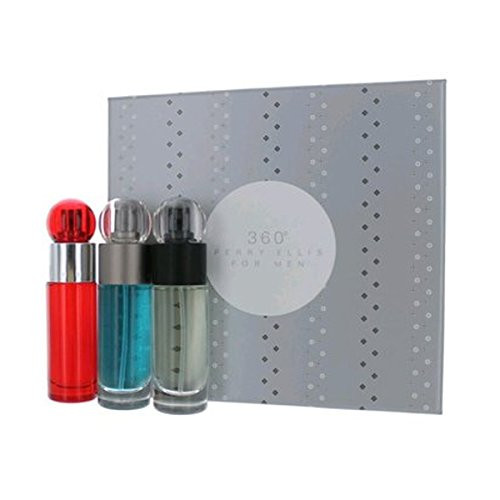Perry Ellis 360 By Perry Ellis 3 Piece Gift Set - 1.0 Oz 360 Perry Ellis Eau De Toilette Spray, 1.0 Oz 360 Red Perry Ellis Eau De Toilette Spray, 1.0 Oz Perry Ellis Reserve Eau De Toilette Spray For Men - Gift Set (844061010901)