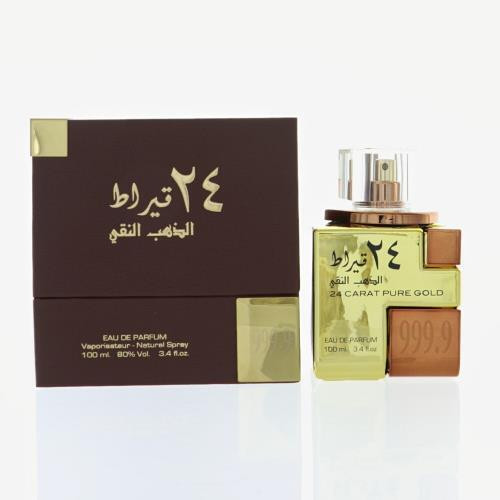 24 Carat Pure Gold By Lattafa 3.4 Oz Eau De Parfum Spray For Men - Box (6291106063998)