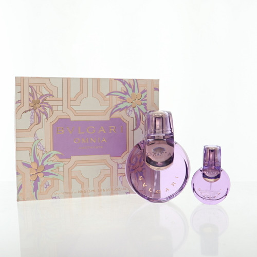 Omnia Amethyste By Bvlgari 2 Piece Set For Women: 3.4 Oz Eau De Toilette Spray, 0.5 Oz Eau De Toilette Spray For Women - Gift Set (783320422362)