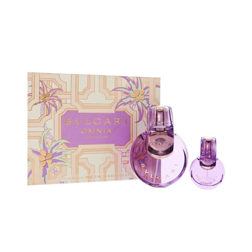 Omnia Amethyste By Bvlgari 2 Piece Set For Women: 3.4 Oz Eau De Toilette Spray, 0.5 Oz Eau De Toilette Spray For Women - Gift Set (783320422362)