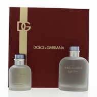 D & G Light Blue By Dolce & Gabbana 6.7 Oz Eau De Toilette Spray For Men - Gift Set (8054754400731)