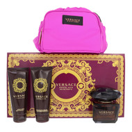 Versace Crystal Noir By Versace 4 Piece Gift Set - 3.0 Oz Eau De Toilette Spray, 3.4 Oz Bath & Shower Gel, 3.4 Oz Body Lotion,  Bag For Women - Gift Set (8011003884926)