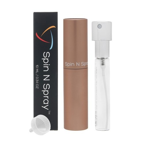 Rose Gold Atomizer By Spin N Spray 0.34 Oz Empty Refillable Atomizer For Unisex - Box (632930273355)