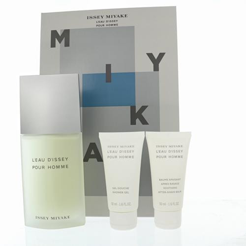 L'eau D'issey Pour Homme By Issey Miyake 3 Piece Gift Set - 4.2 Oz Eau De Toilette Spray, 1.6 Oz Soothing After Shave Balm, 1.6 Oz Shower Gel For Men - Gift Set (3423222106492)