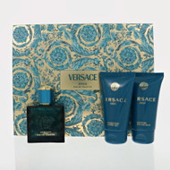 Versace Eros By Versace 3 Piece Gift Set - 1.7 Oz Shower Gel For Men - Gift Set (8011003889280)