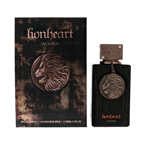 Club De Nuit Lion Heart By Armaf 3.4 Oz Eau De Parfum Spray For Women - Box (6294015196467)