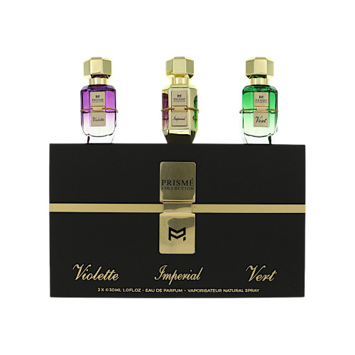 Prisme Collection By Patek Maison 3 Piece Set For Unisex: 1 Oz Violette Eau De Parfum Spray, 1 Oz Imperial Eau De Parfum Spray, 1 Oz Vert Eau De Parfum Spray For Unisex - Gift Set (850068869237)
