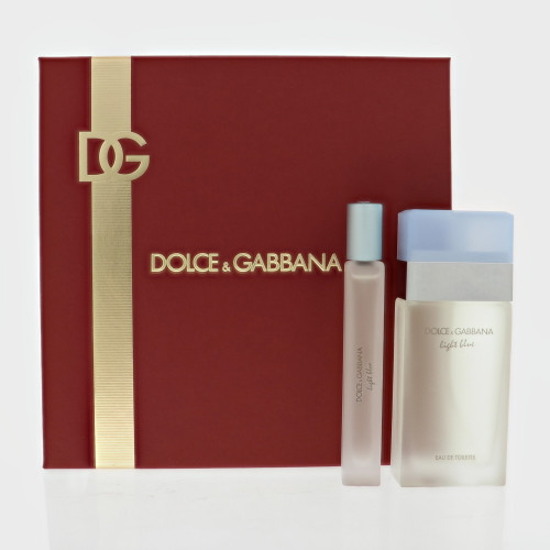 D & G Light Blue By Dolce & Gabbana 1.7 Oz Eau De Toilette Spray For Women - Gift Set (8054754400694)