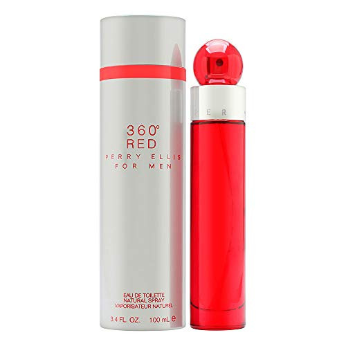 360° Red By Perry Ellis 3.4 Oz Eau De Toilette Spray For Men - Box (844061000551)