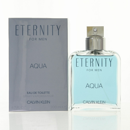 Eternity Aqua By Calvin Klein 6.7 Oz Eau De Toilette Spray For Men - Box (3607342378353)