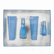 Cool Water By Davidoff 4 Piece Gift Set - 1.7 Oz Eau De Toilette Spray, 0.5 Oz Eau De Toilette Spray, 2.5 Oz Shower Gel, 2.5 Oz Body Lotion For Women - Gift Set (3616304957567)
