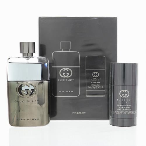 Gucci Guilty By Gucci 2 Piece Set For Men: 3 Oz Eau De Toilette Spray, 2.4 Oz Deodorant Stick For Men - Gift Set (3616305267092)
