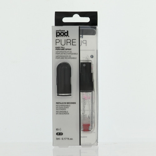 Perfume Pod Pure Black By Travalo 0.17 Oz Refillable Spray For Unisex - Box (4897028691503)