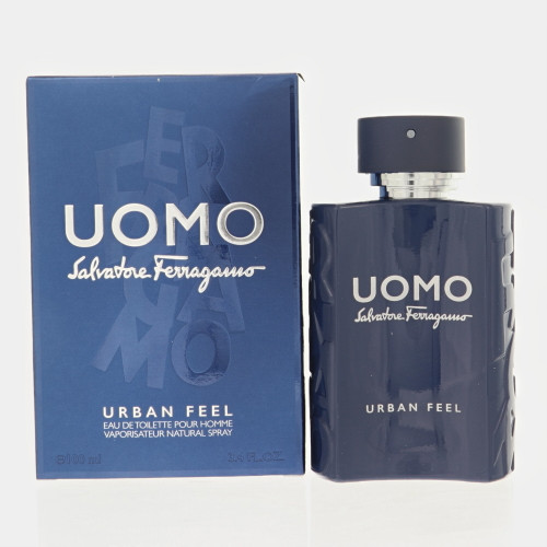 Uomo Urban Feel By Salvatore Ferragamo 3.4 Oz Eau De Toilette Spray For Men - Box (8052086377479)