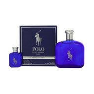 Polo Blue By Ralph Lauren 4.2 Oz Eau De Toilette Spray For Men - Gift Set (3660732601417)