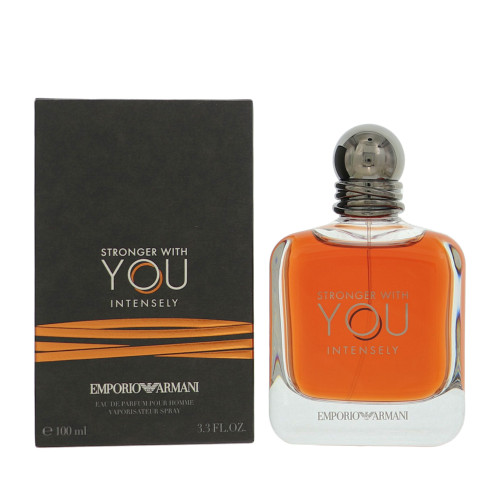 Emporio Armani Stronger With You Intensely By Giorgio Armani 3.3 Oz Eau De Parfum Spray For Men - Box (3614272225718)