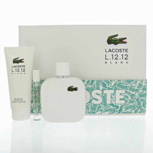 L.12.12 Blanc By Lacoste 3.3 Oz Eau De Toilette Spray For Men - Gift Set (3386460156837)