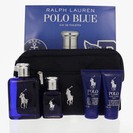 Polo Blue By Ralph Lauren 4.2 Oz Eau De Toilette Spray For Men - Gift Set (3605973004269)