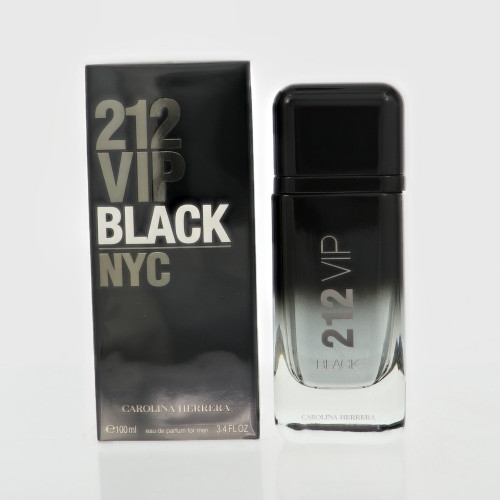 212 Vip Black By Carolina Herrera 3.4 Oz Eau De Parfum Spray For Men - Box (8411061043844)
