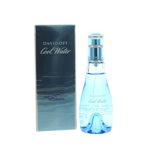 Cool Water By Davidoff 1.7 Oz Eau De Toilette Spray For Women - Box (3414202011769)