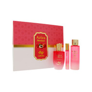 Aziza Blushed By Luniche 3 Piece Set For Unisex: 3.4 Oz Eau De Parfum Spray, 0.3 Oz Eau De Parfum Spray, 3.4 Oz Fragrance Mist For Unisex - Gift Set (850068869503)