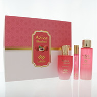 Aziza Blushed By Luniche 3 Piece Set For Unisex: 3.4 Oz Eau De Parfum Spray, 0.3 Oz Eau De Parfum Spray, 3.4 Oz Fragrance Mist For Unisex - Gift Set (850068869503)